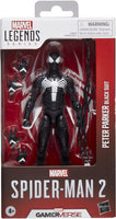 Spider-Man 2 Marvel Legends Gamerverse Peter Parker Black Suit 6" Scale Action Figure